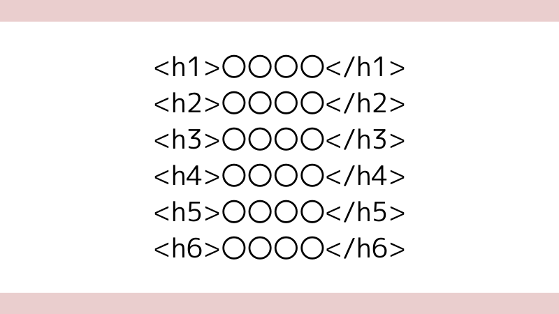 h1からh6のhタグ記述例